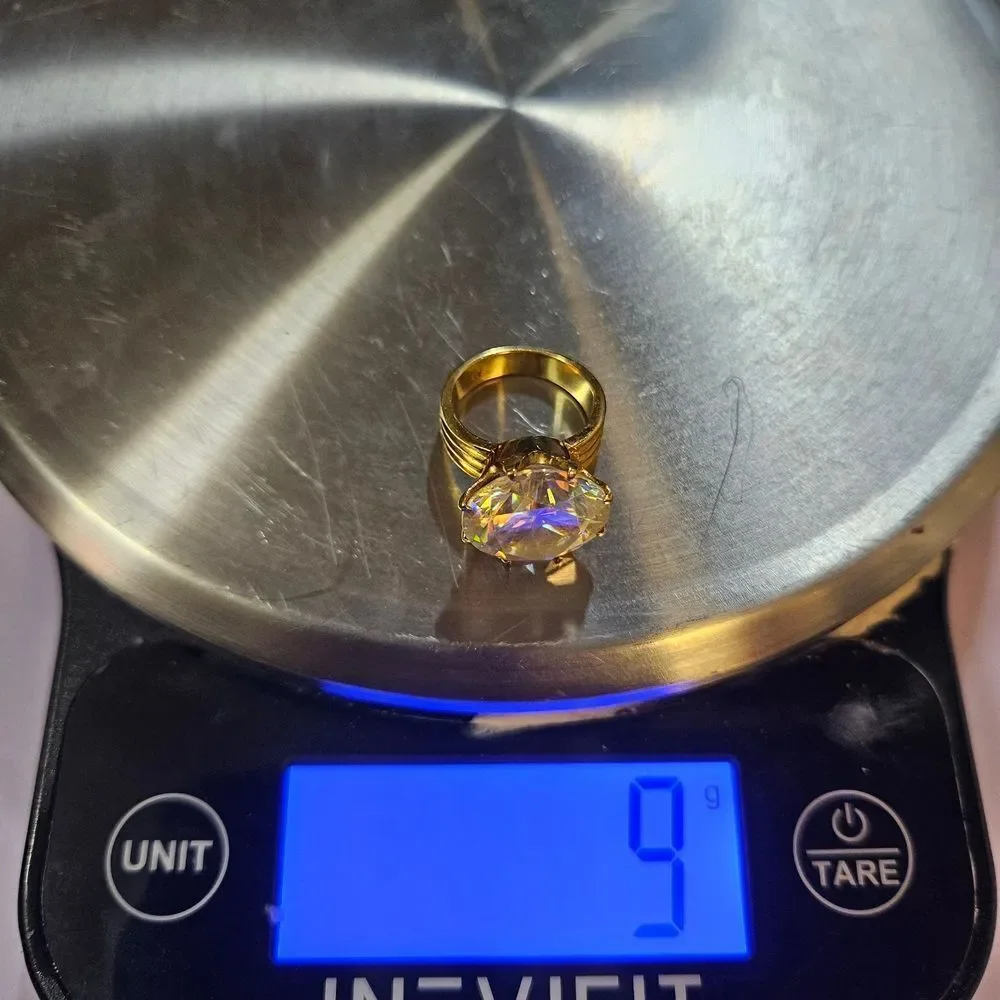 Vintage 18k Gold Solitaire Gemstone Ring